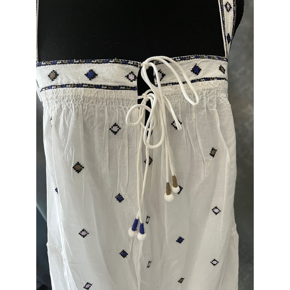 Velvet Graham & Spencer Size XS Riley White Embroidered Maxi Dress Sleeveless - Picture 6 of 8